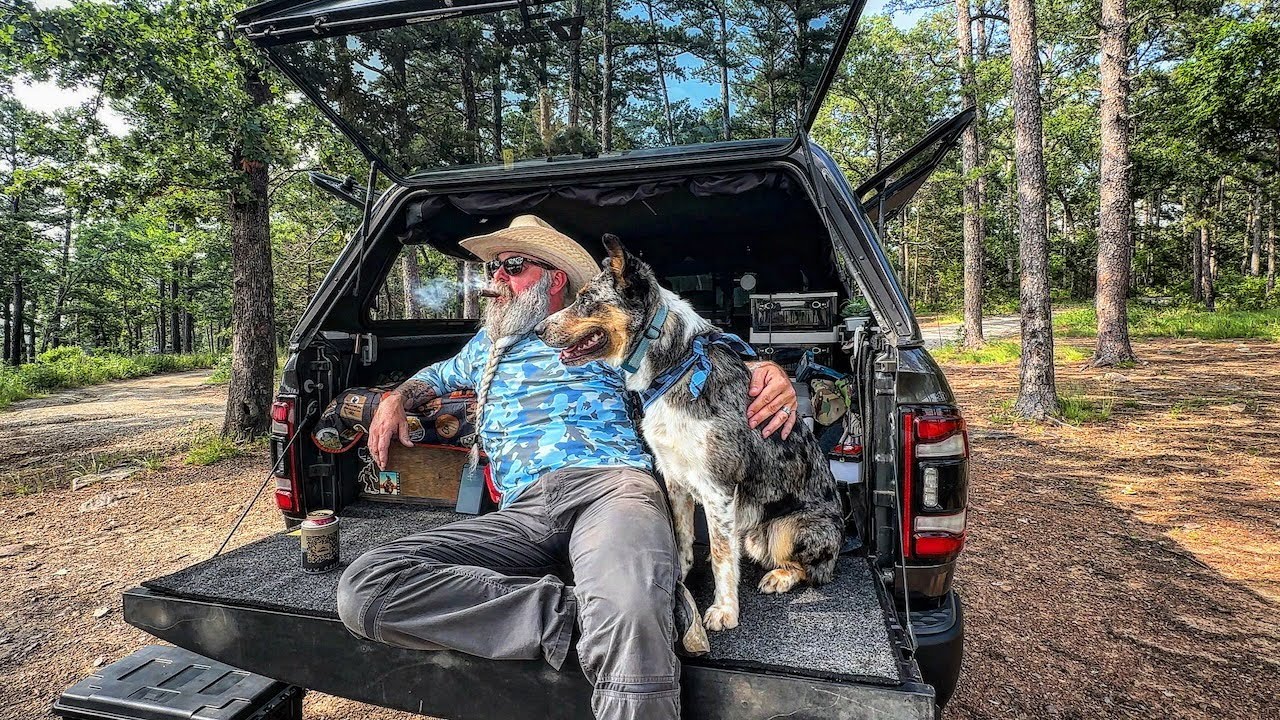 Truck Camping at an 1800's Outlaw Cave Hideout! | Sriracha Honey Chicken Fried Rice & Cowboy Coffee