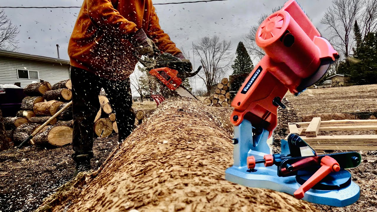 Forester Bench-Mounted Chainsaw Chain Sharpener- Unboxing and Testing. Awesome!!