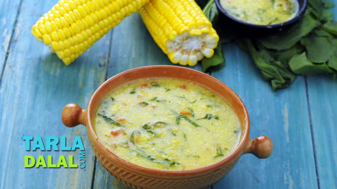 Corn and Dal Soup by Tarla Dalal