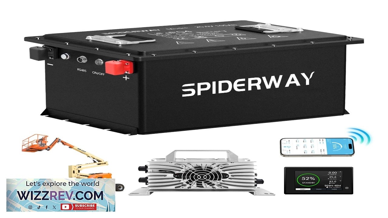 24V(25.6V) 150Ah LiFePO4 Lithium Battery With Charger Touch Monitor APP Supported MAX