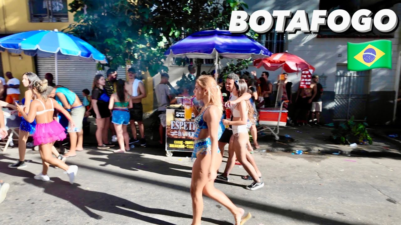🇧🇷 Carnaval Rio De Janeiro Bloco Party | Botafogo Brazil | 4K Street Party