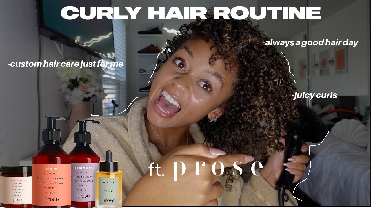 CURLY HAIR ROUTINE USING CUSTOM HAIR CARE | ft. prose