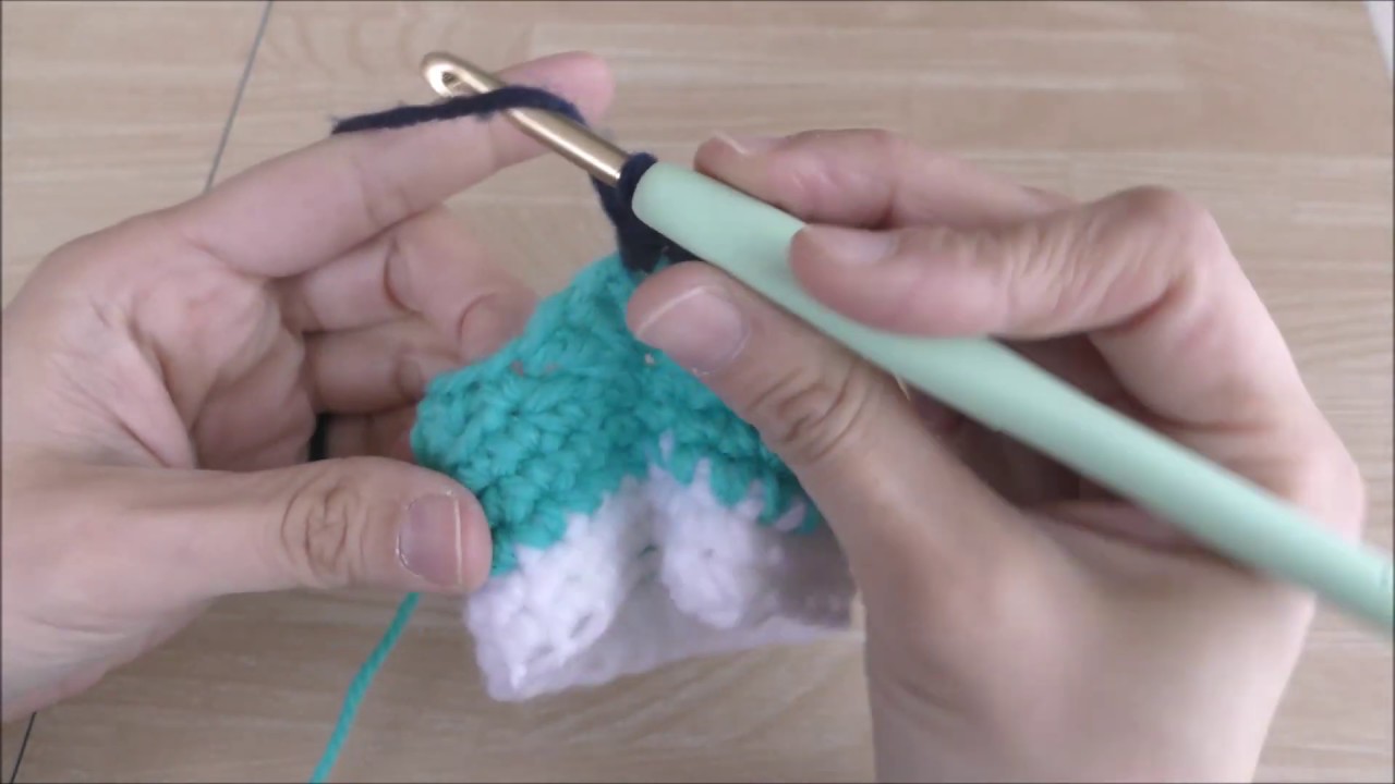 こいのぼりのアクリルエコたわしの編み方