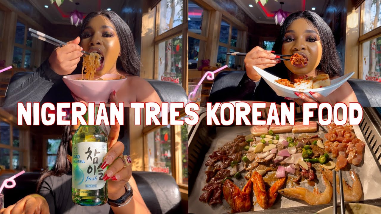 Nigerian Tries Korean Food for the First Time at Huahan Korean Restaurant Lagos.