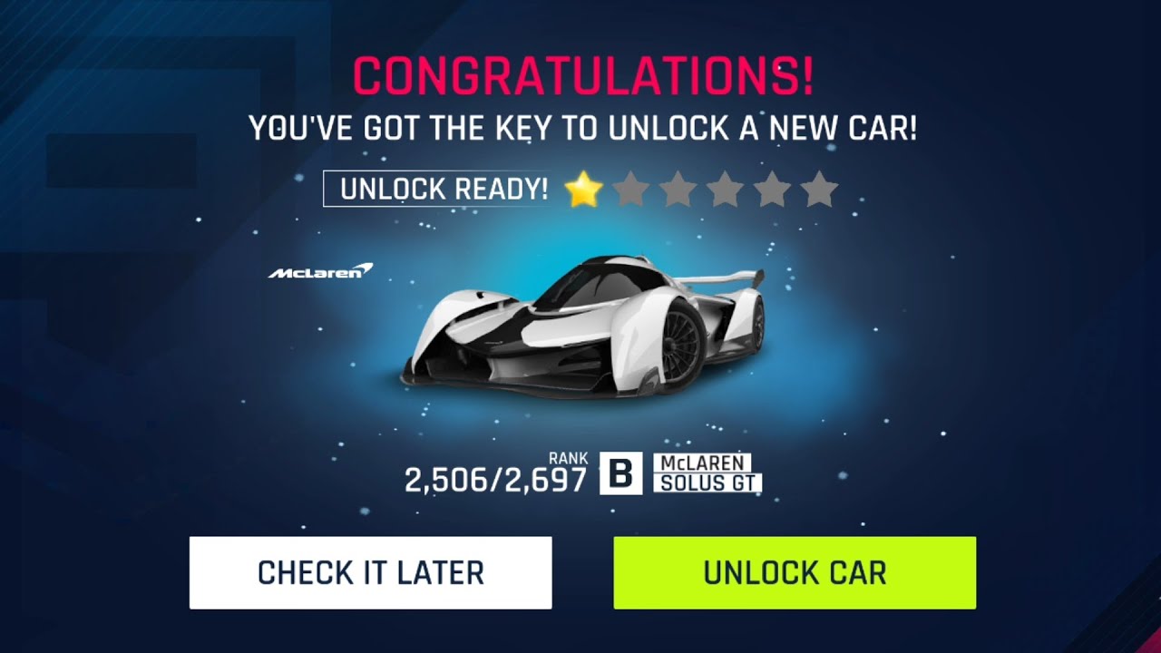 Unlocking McLaren Solus GT in Asphalt 9 Legends (China)