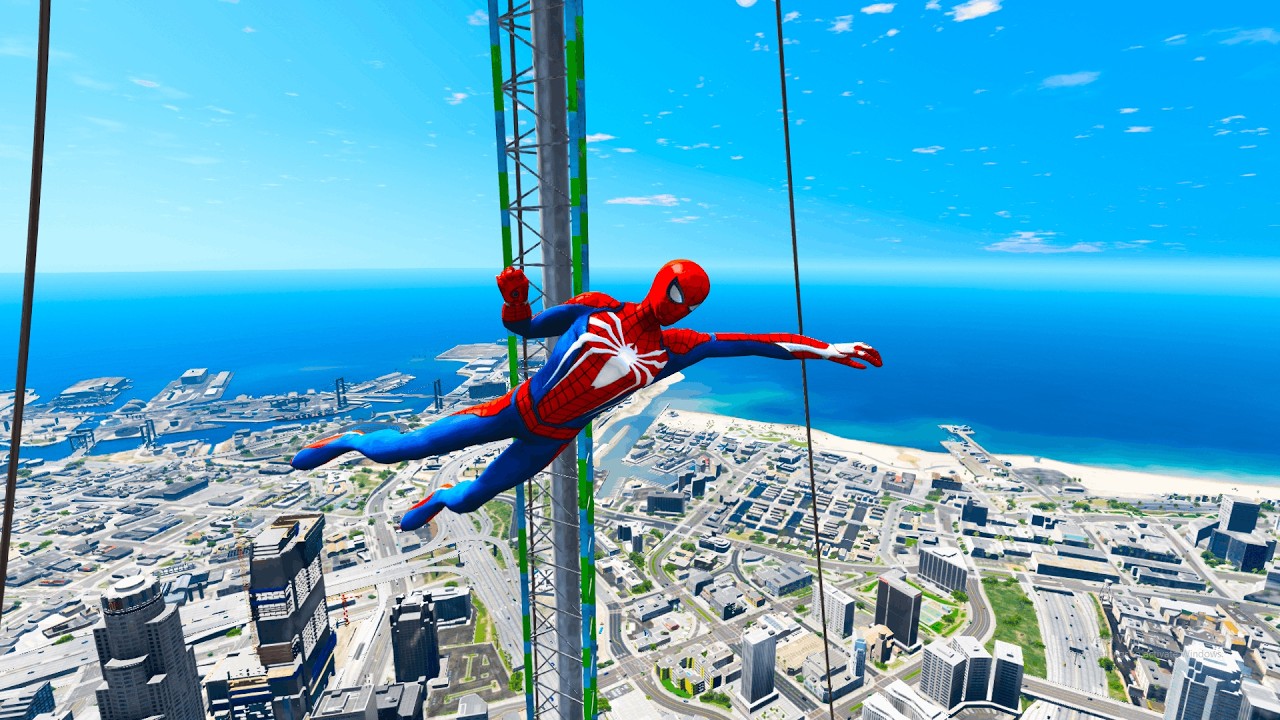 GTA 5 Ragdolls SPIDERMAN Jumps/Fails (Euphoria Physics)
