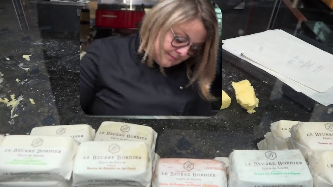 Fa&ccedil;onnage du beurre &agrave; la Fromag&eacute;e JY Bordier - 23 octobre 2019