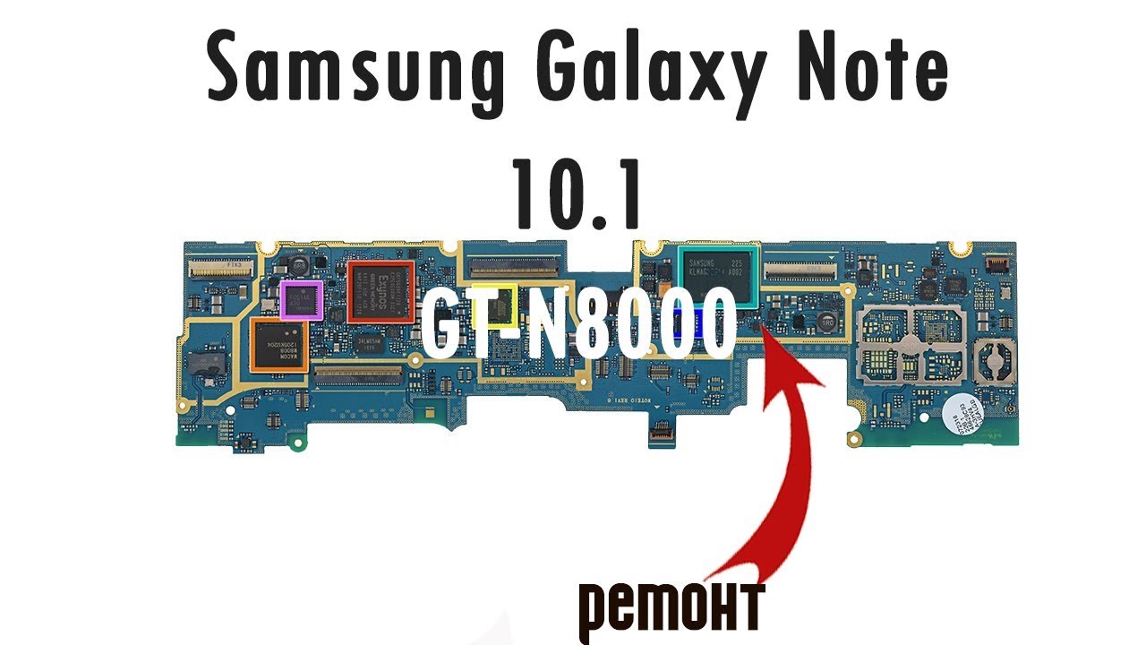Ремонт планшета SAMSUNG Galaxy Note 10.1 (GT-N8000)