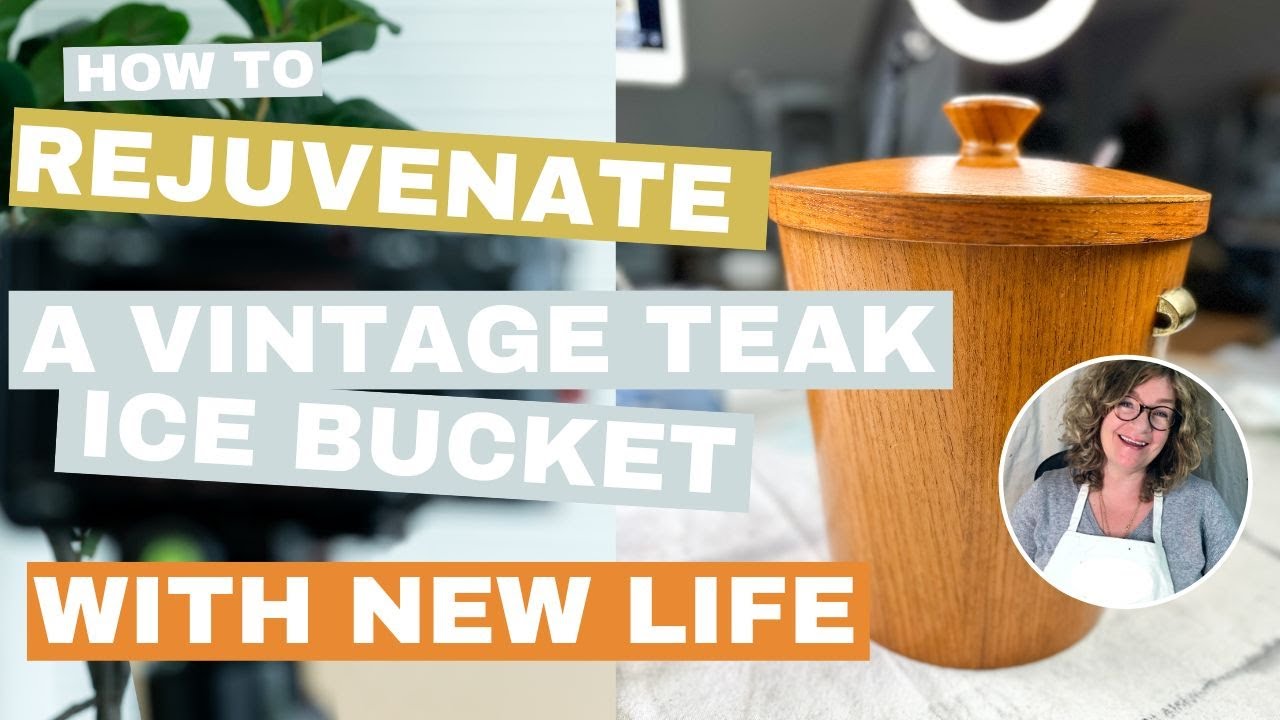 How to Rejuvenate a Vintage Teak Ice Bucket with New Life Furniture Masque