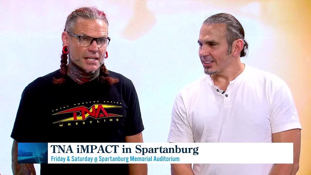 Pro wrestlers Jeff & Matt Hardy in town with TNA Wrestling