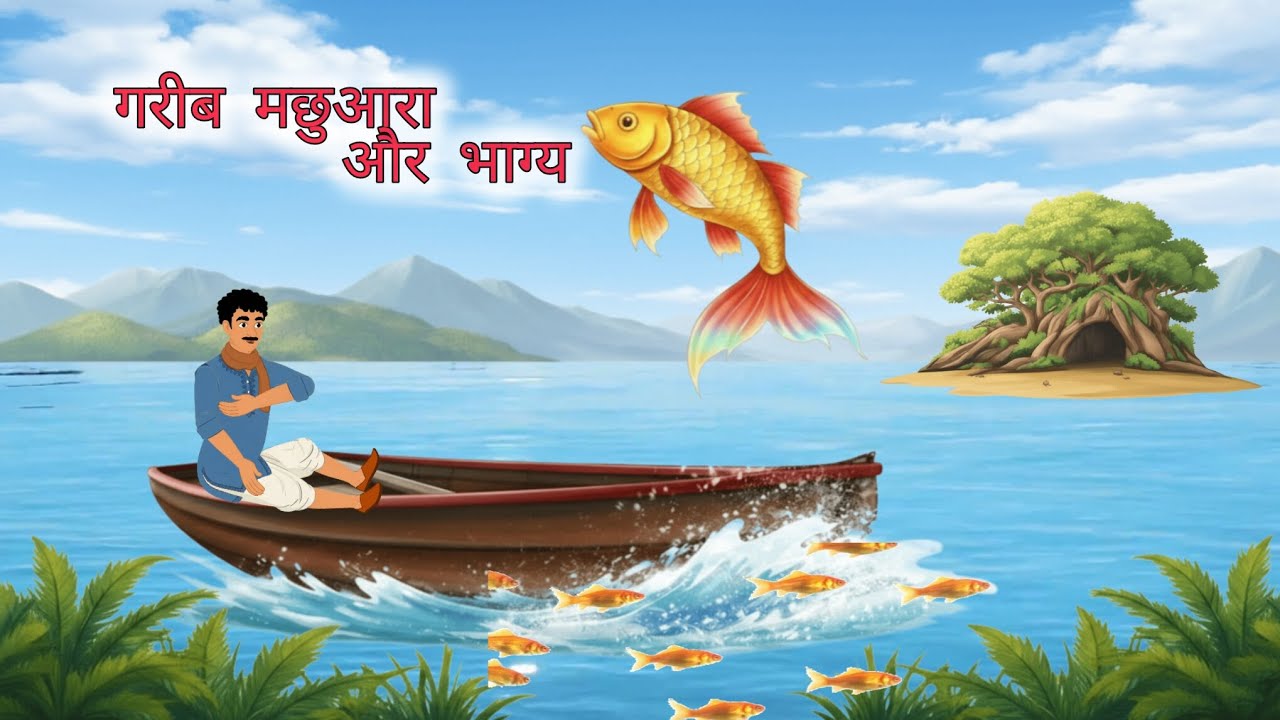गरीब मछुआरा और भाग्य।garib machuwara aur bhagy।hindi kahaniya।moral story।garib ki kahaniyan।jadui