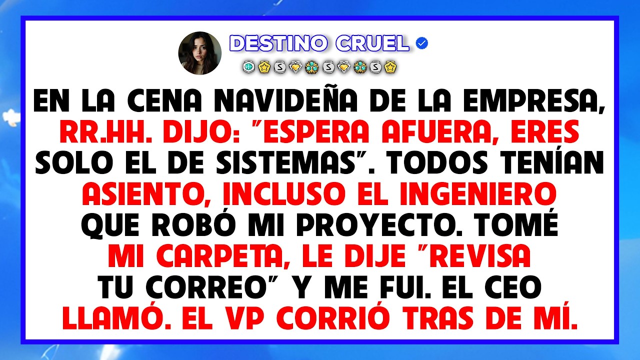 Me dijeron que esperara fuera de la cena de la empresa y un correo lo cambió todo