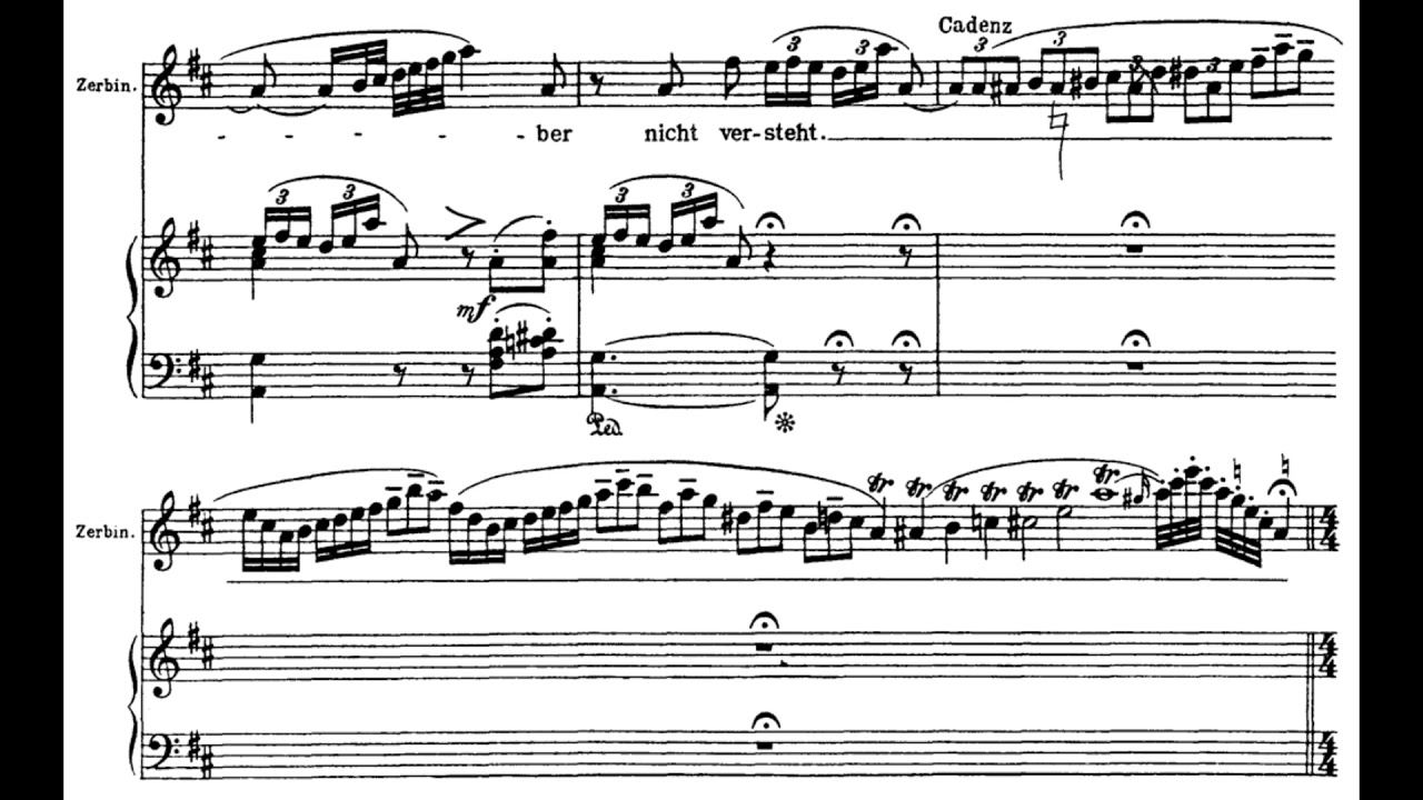 Großmächtige Prinzessin (Ariadne auf Naxos - R. Strauss) Score Animation