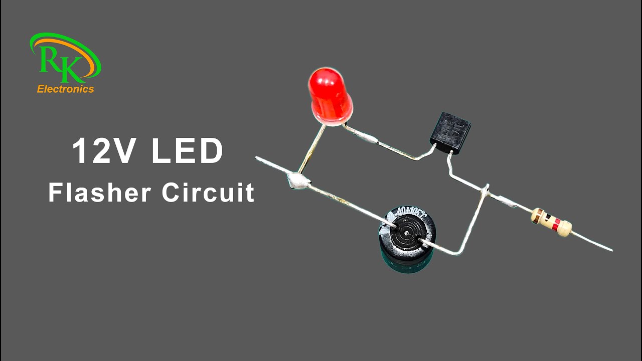 DIY LED Flasher Circuit | 5V to 12V LED Flasher | DIY Electronics Projects