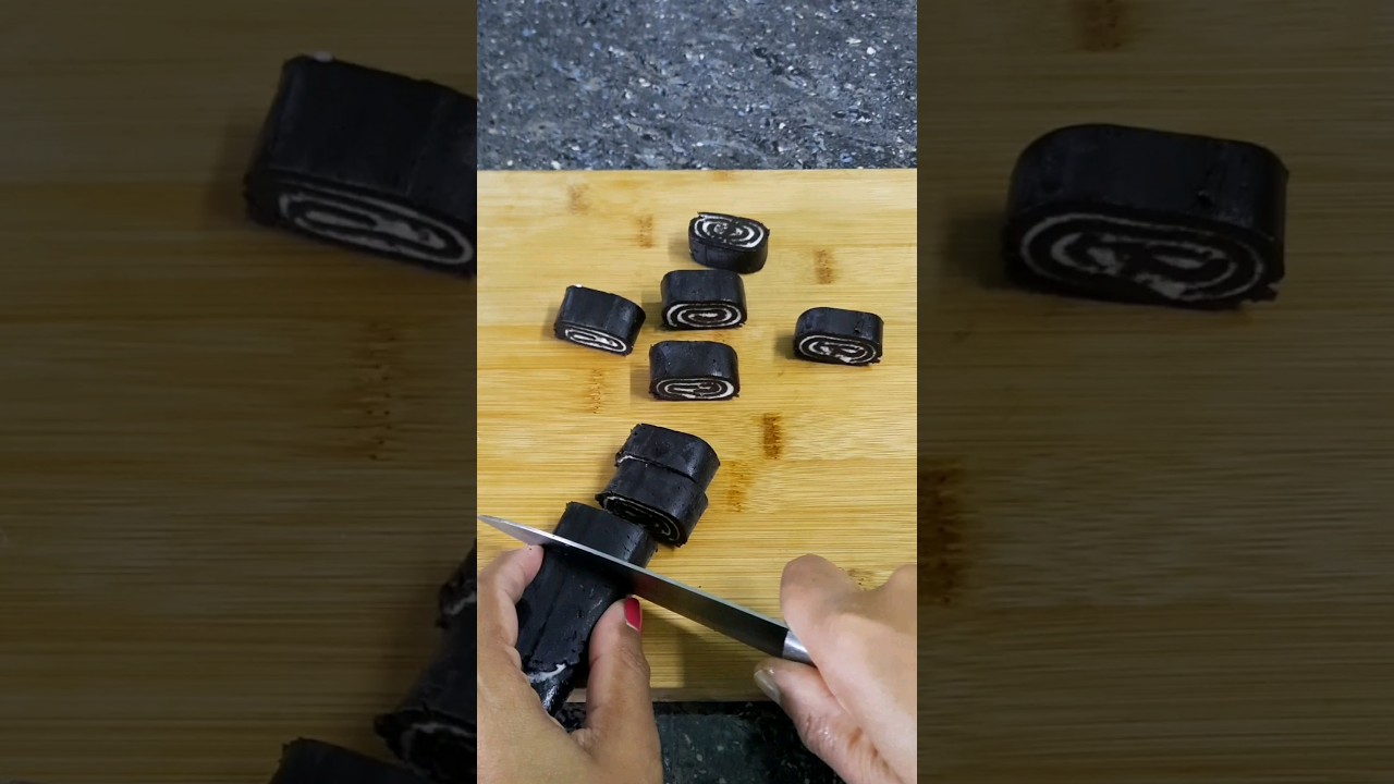 Oreo Swiss Roll Only 2 Ingredients without fire #viral #shorts