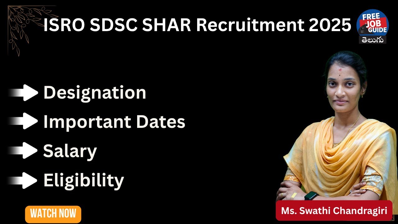 🎯 ISRO SDSC SHAR Recruitment 2025 | Apply Online for 141 Technician, Draughtsman & Other Posts