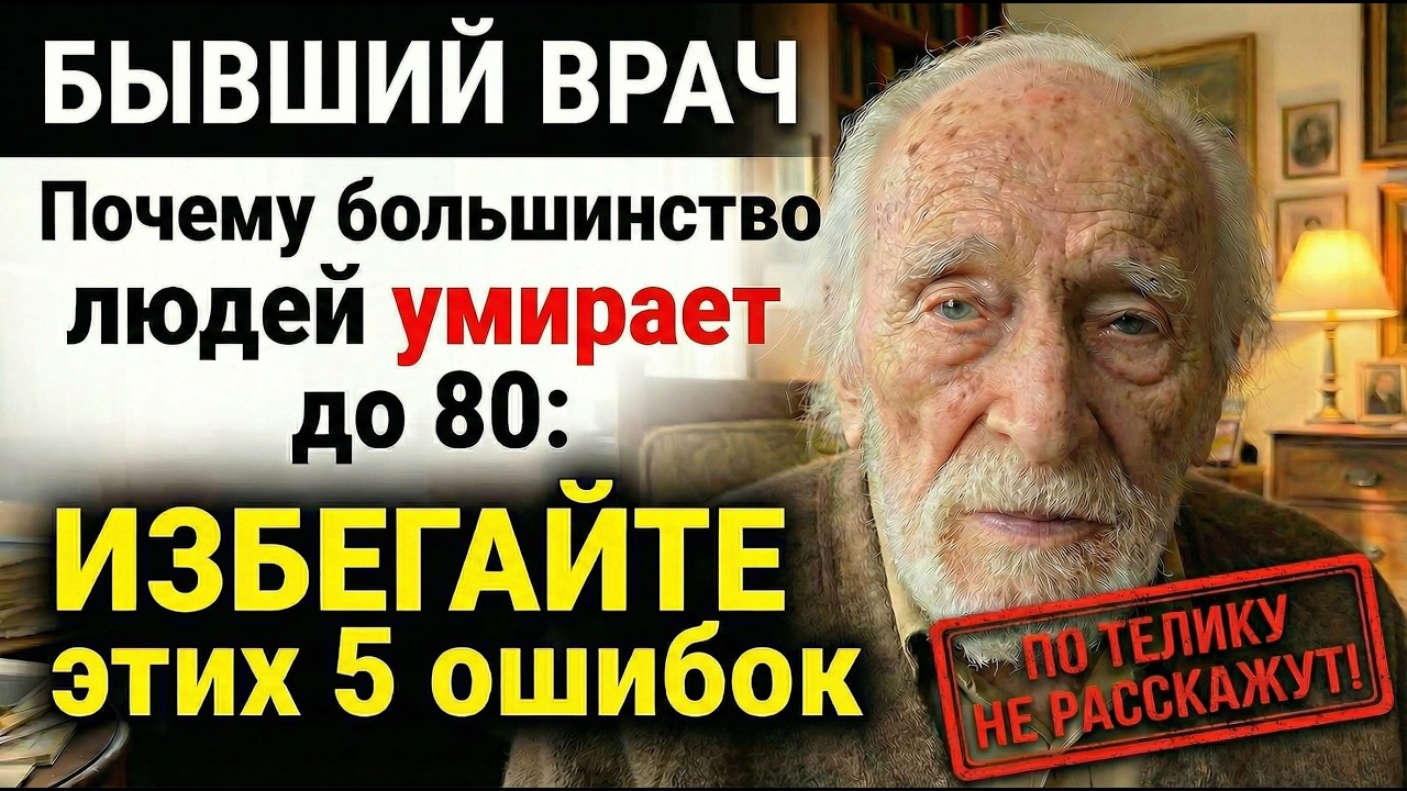 Почему большинство людей умирает до 80 и как ИЗБЕЖАТЬ этих 5 смертельных привычек!