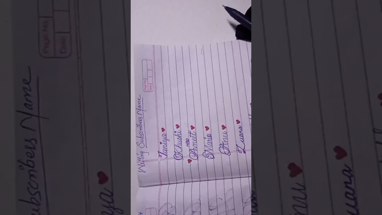 Special LIVE ✨ Writing Subscribers’ Names with Heart ♥️ Alhumaira Educare