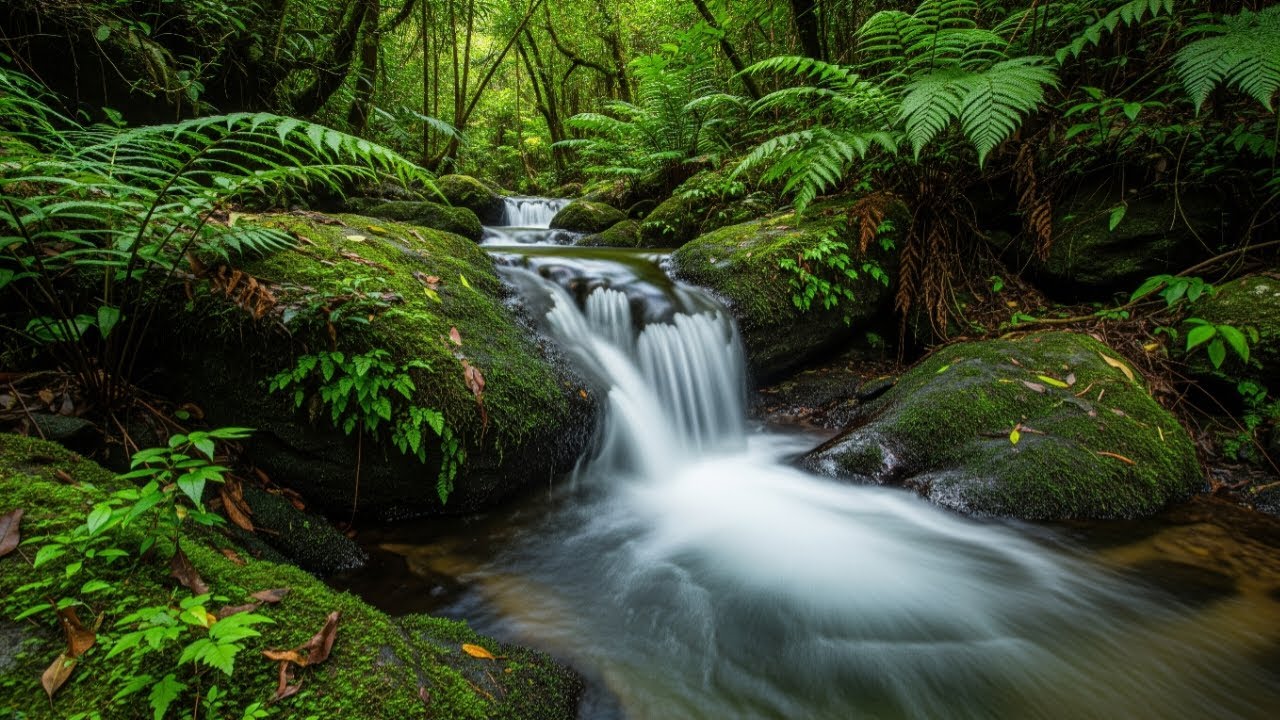 SOOTHING RIVER WATER, BIRDS CHIRPING AND SOFT PIANO FOR PEACEFUL NIGHT SLEEP