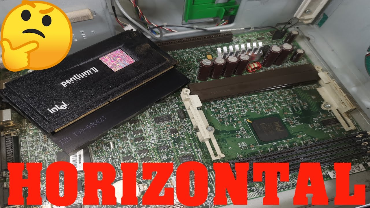 A horizontal Pentium II in a cool Compaq desktop, weird or clever?