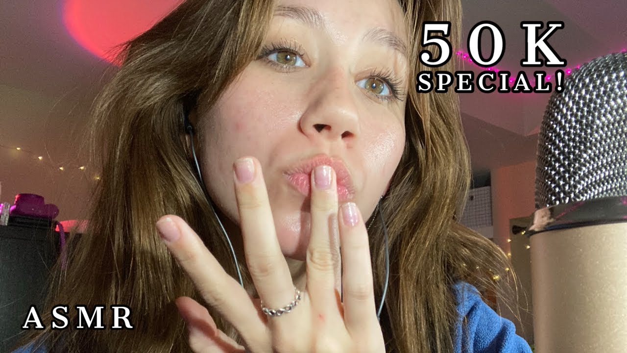 asmr | 30 mins of spit painting + other triggers!!  50K SPECIAL!!