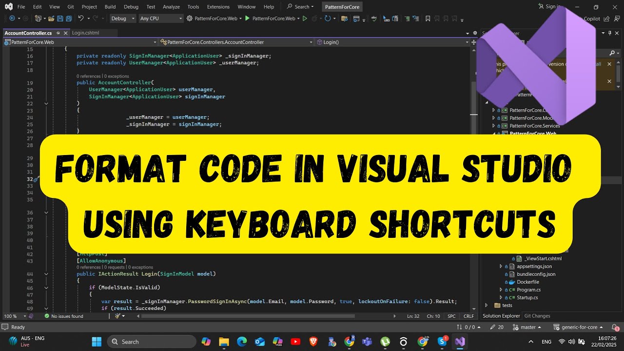 Как форматировать код в Visual Studio с помощью сочетаний клавиш (быстро и просто!)