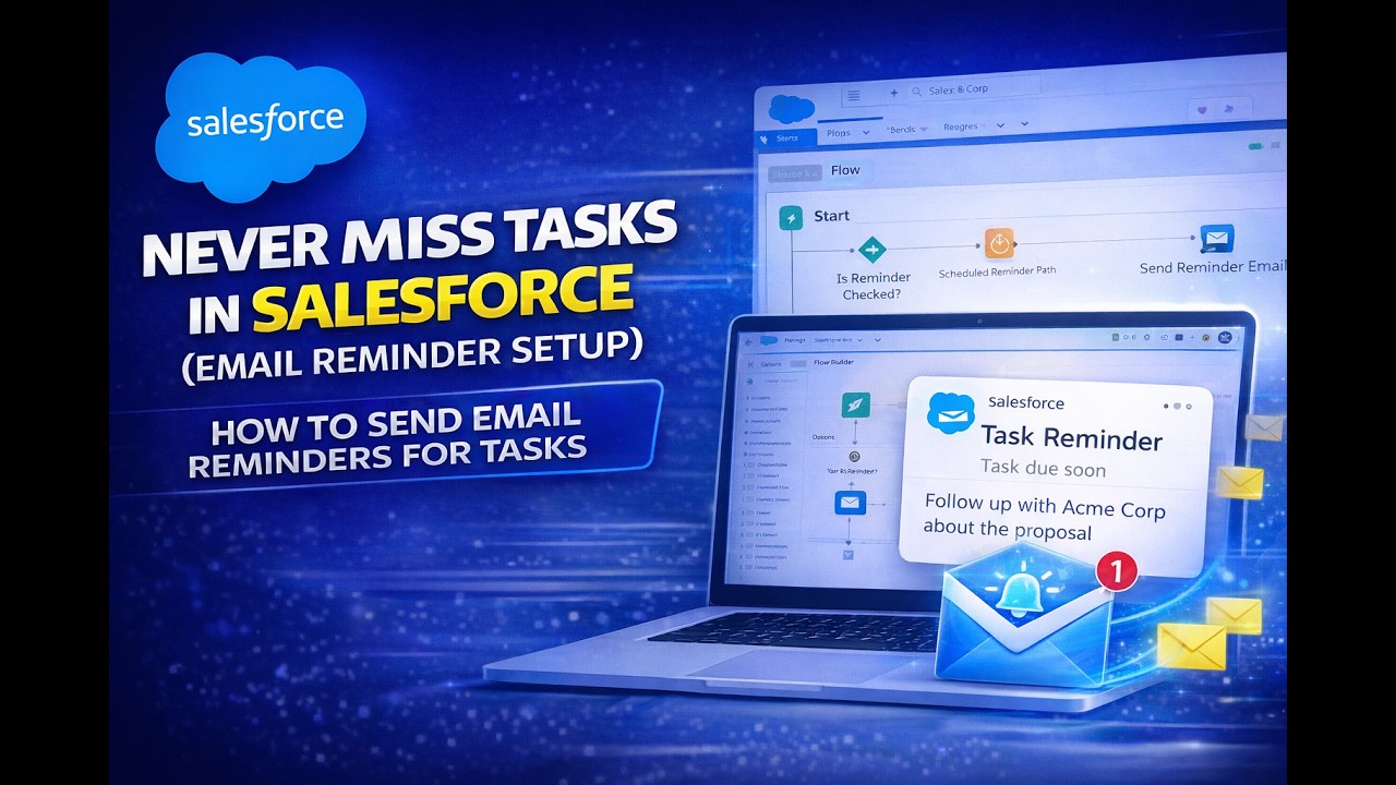 Never Miss Tasks in Salesforce (Email Reminder Setup)
