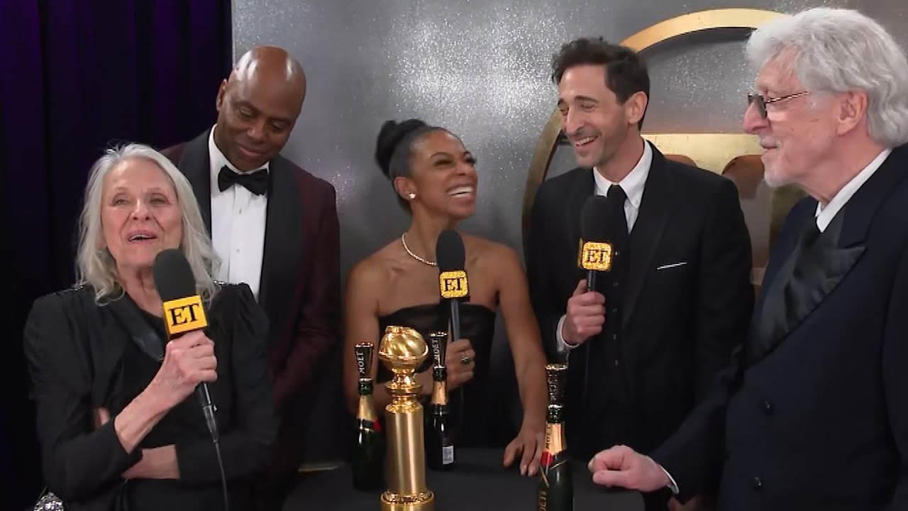 Adrien Brody’s Parents CRASH His Interview After Golden Globes Win! (Exclusive)