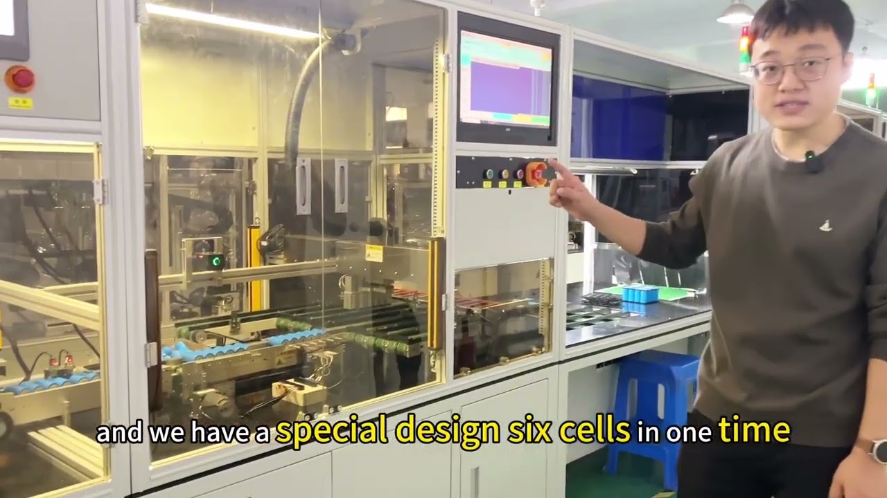 Cylindrical lithium battery pack module assembly line #lithiumbatterywelding #machine