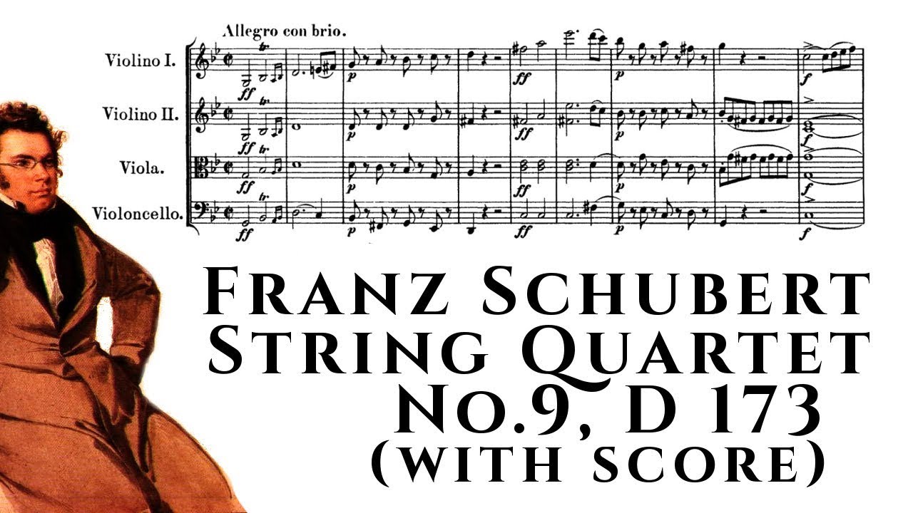 Franz Schubert - String Quartet No.9, D 173 (with score)