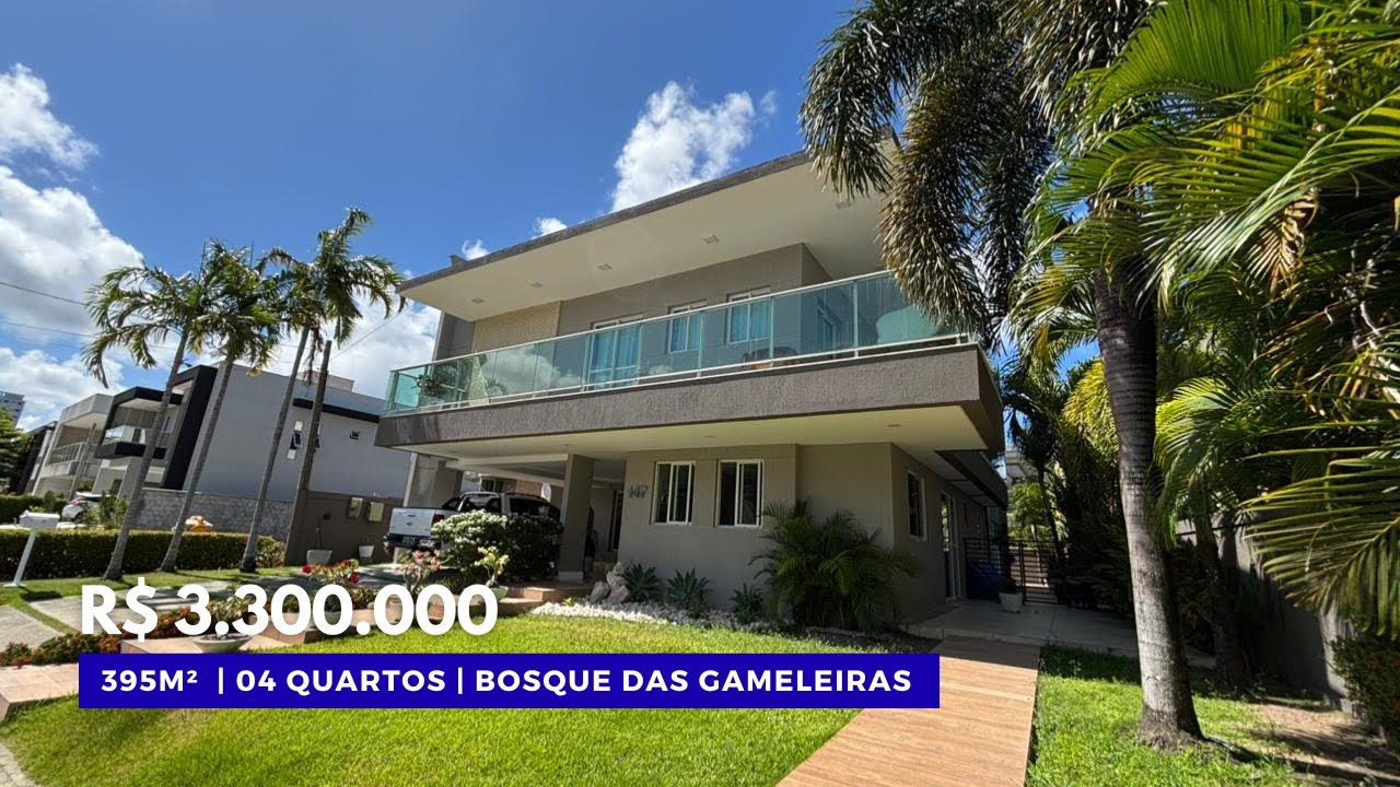 CASA COM 04 QUARTOS EM CONDOMÍNIO FECHADO EM JOÃO PESSOA-PB À VENDA POR R$ 3.3M