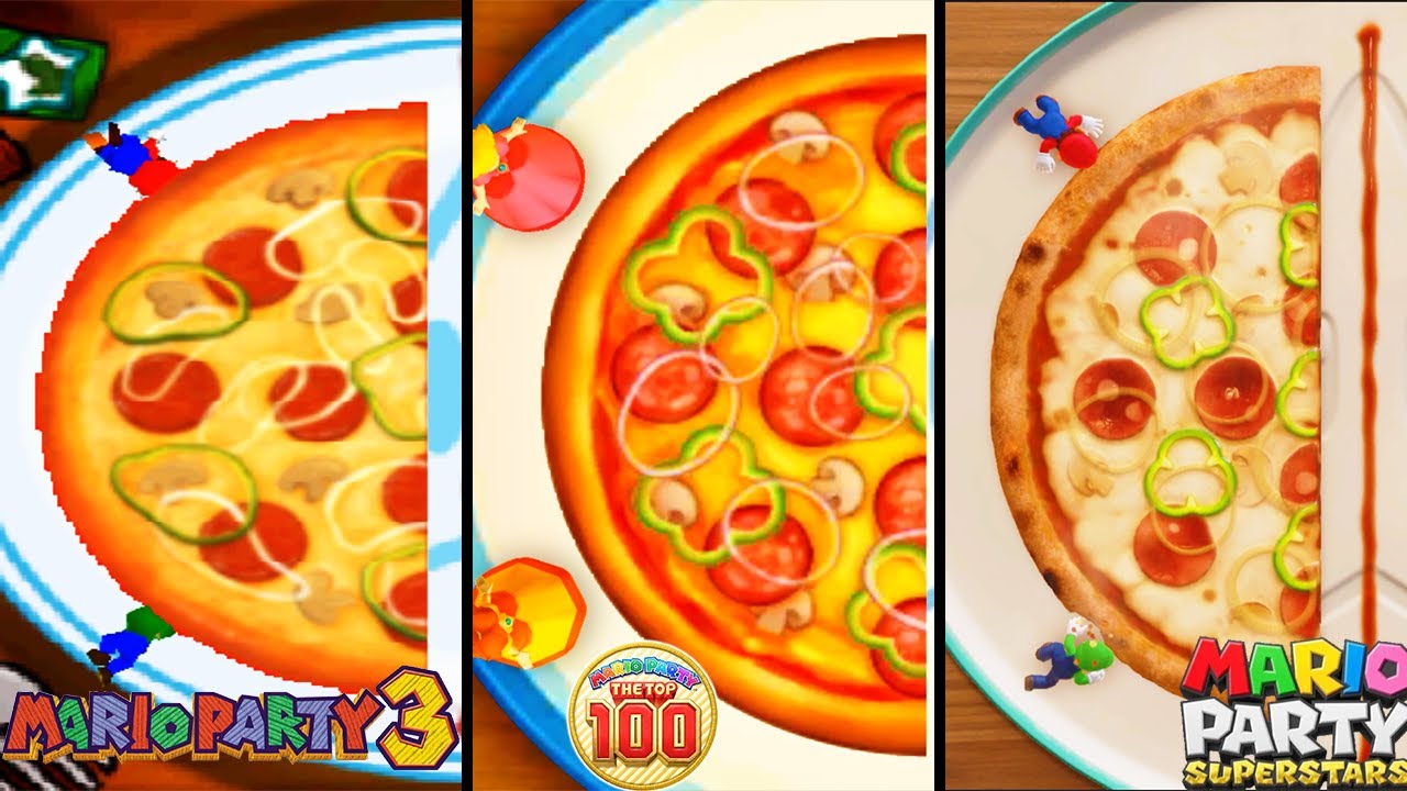 Evolution of Eatsa Pizza Minigames in Mario Party (2000-2021)