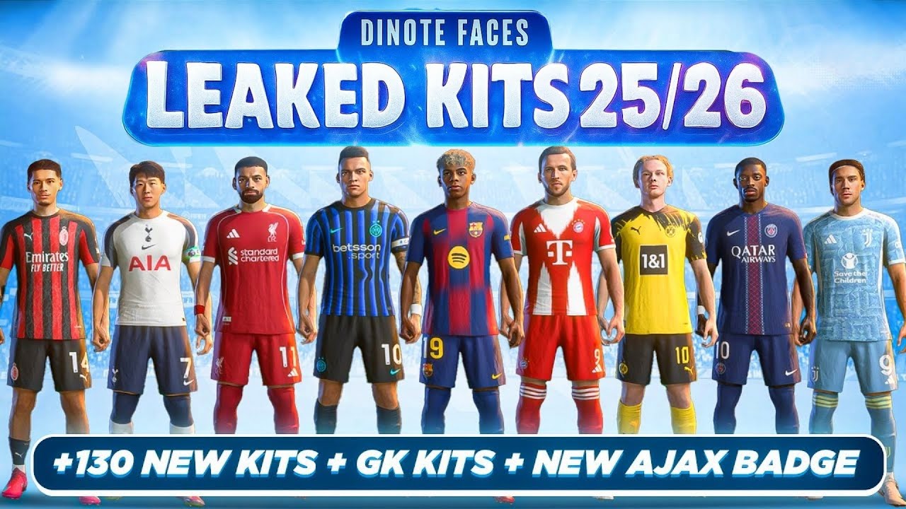 SPECIAL MEGAKITPACK 25/26 | +130 NEW KITS LEAKED BIG TEAMS FOR FIFA 16 MOBILE MOD FC 25