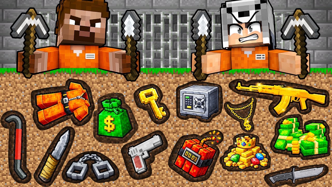 ZENGİN VS FAKİR HAPİSHANE MADENİ YARIŞI - Minecraft