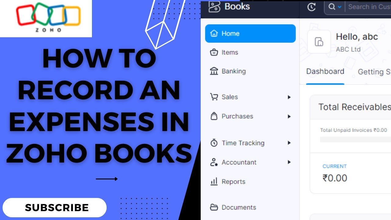 Как записать расходы в Zoho Books