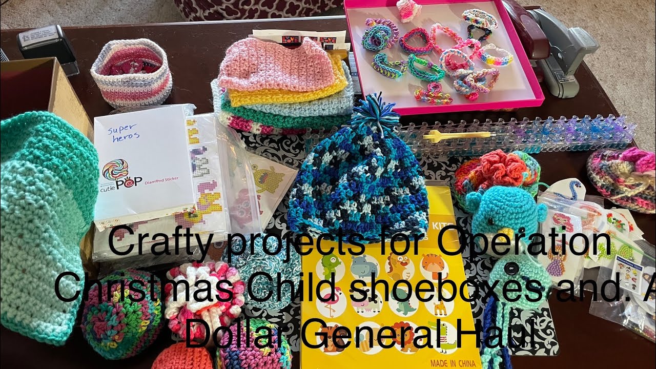 Handmade items for Operation Christmas Child shoeboxes and a DG small haul