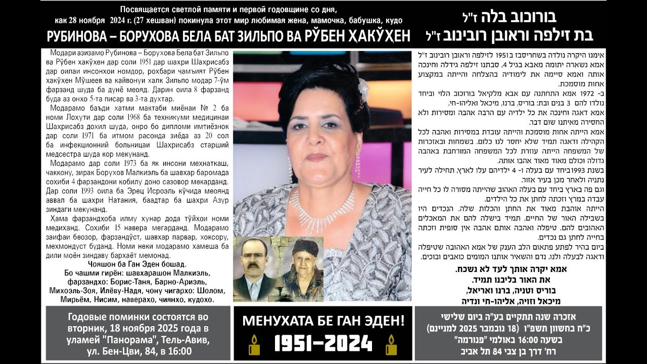 קליפ בורוכוב בלה בת זילפה וראובן רובינוב אולפני ראובן 050-5791634