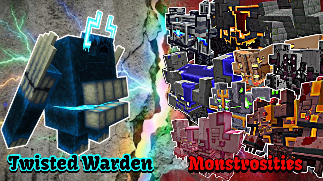 Twisted Warden VS Monstrosities | Minecraft |Mobs Battle