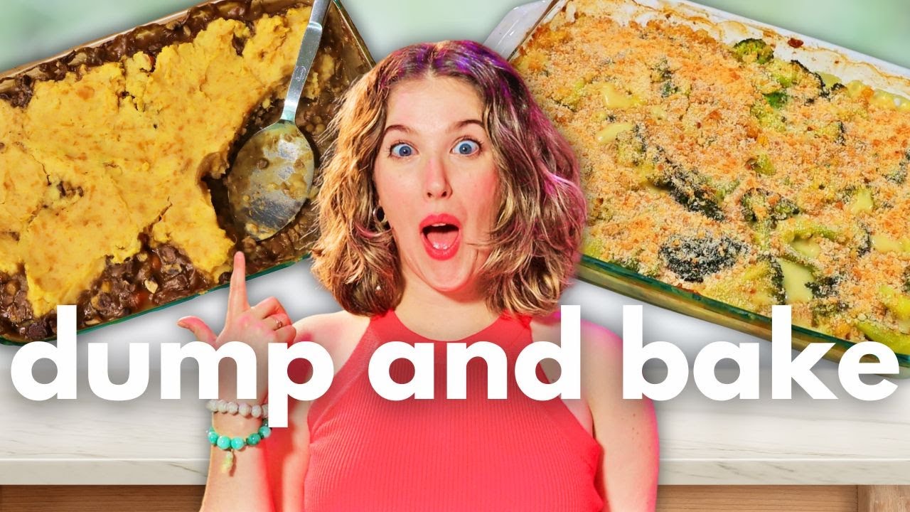 3 Healthy DUMP AND BAKE Vegan Casserole Recipes! (Gluten-Free)