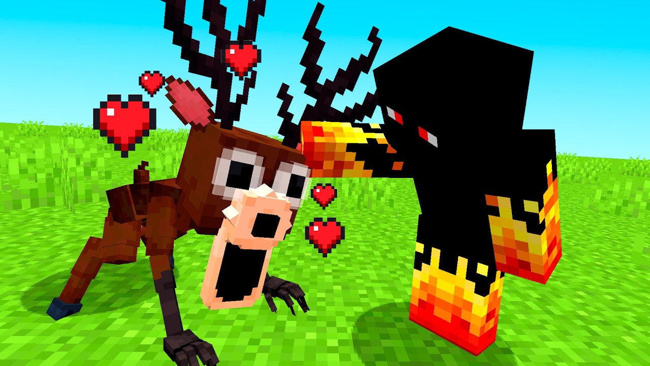 Athos hat DEN HIRSCH aus 99 NÄCHTE IM WALD in Minecraft adoptiert!