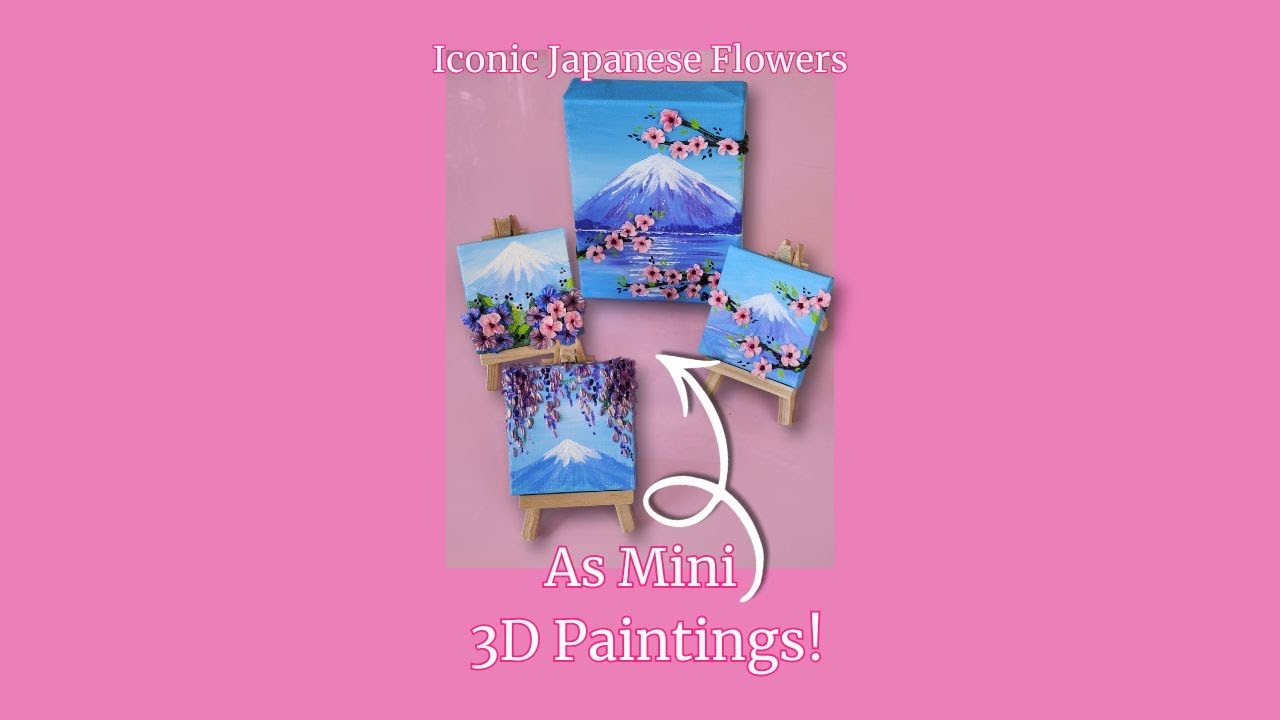 Japan-Inspired 3D Floral Paintings