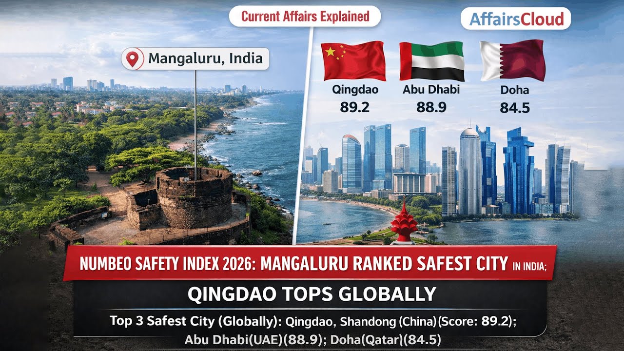 Current Affairs Explained: Numbeo Safety Index | Important Topic&mdash;January 2026 | DailyCA | Bank Exam