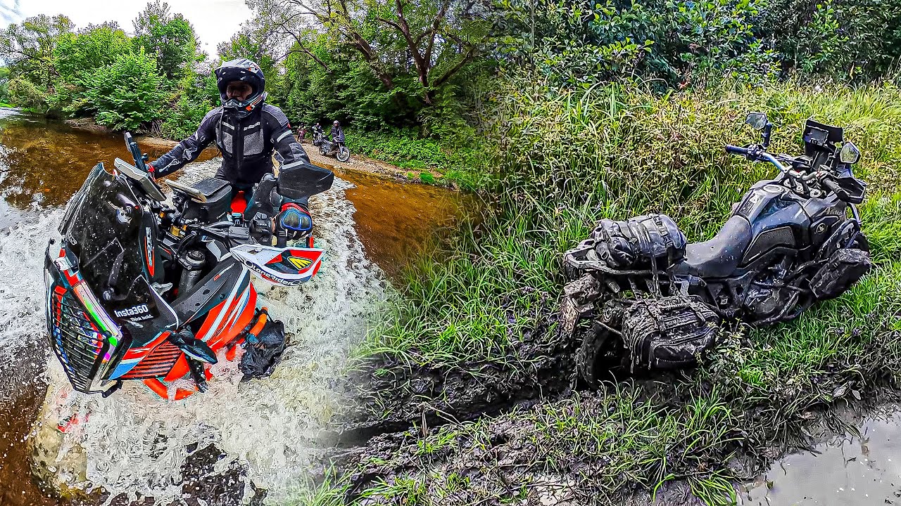 Przeprawa 300kg Motocyklami Przez Rzeki i Błota | Litwa i Łotwa Bocznymi Drogami 🇱🇹 🇱🇻 Część 1