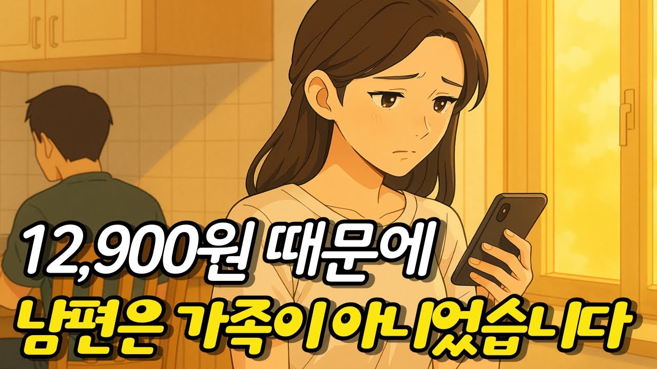 남편이 12,900원 때문에… 가족보다 돈을 택했습니다