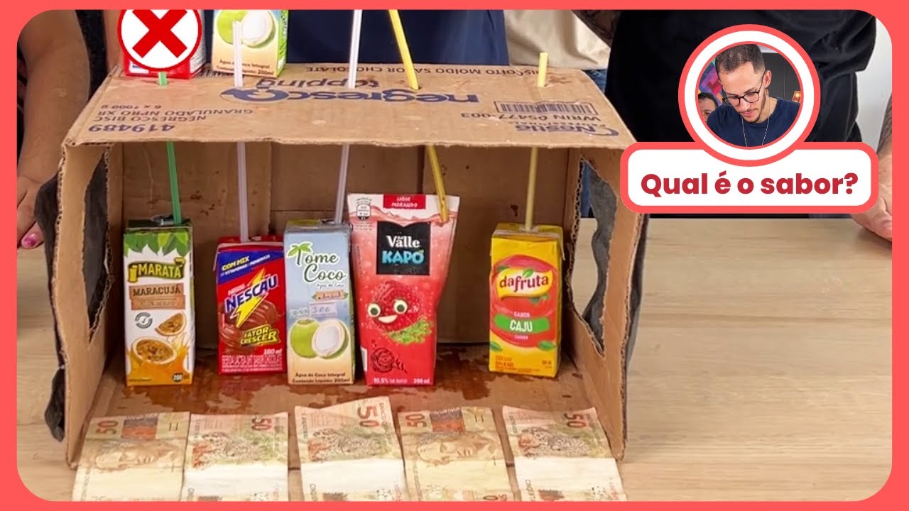 DESAFIO DA CAIXA: Qual é o sabor da bebida?