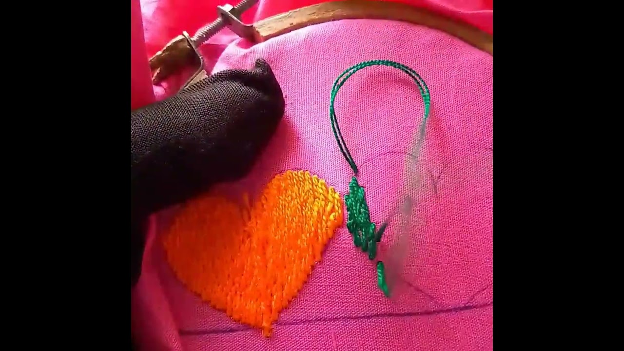 #খুব সহজেই ভরাট সেলাই দিয়ে লাভ তৈরি করুন #khub shojei hate embroidery gracefully #