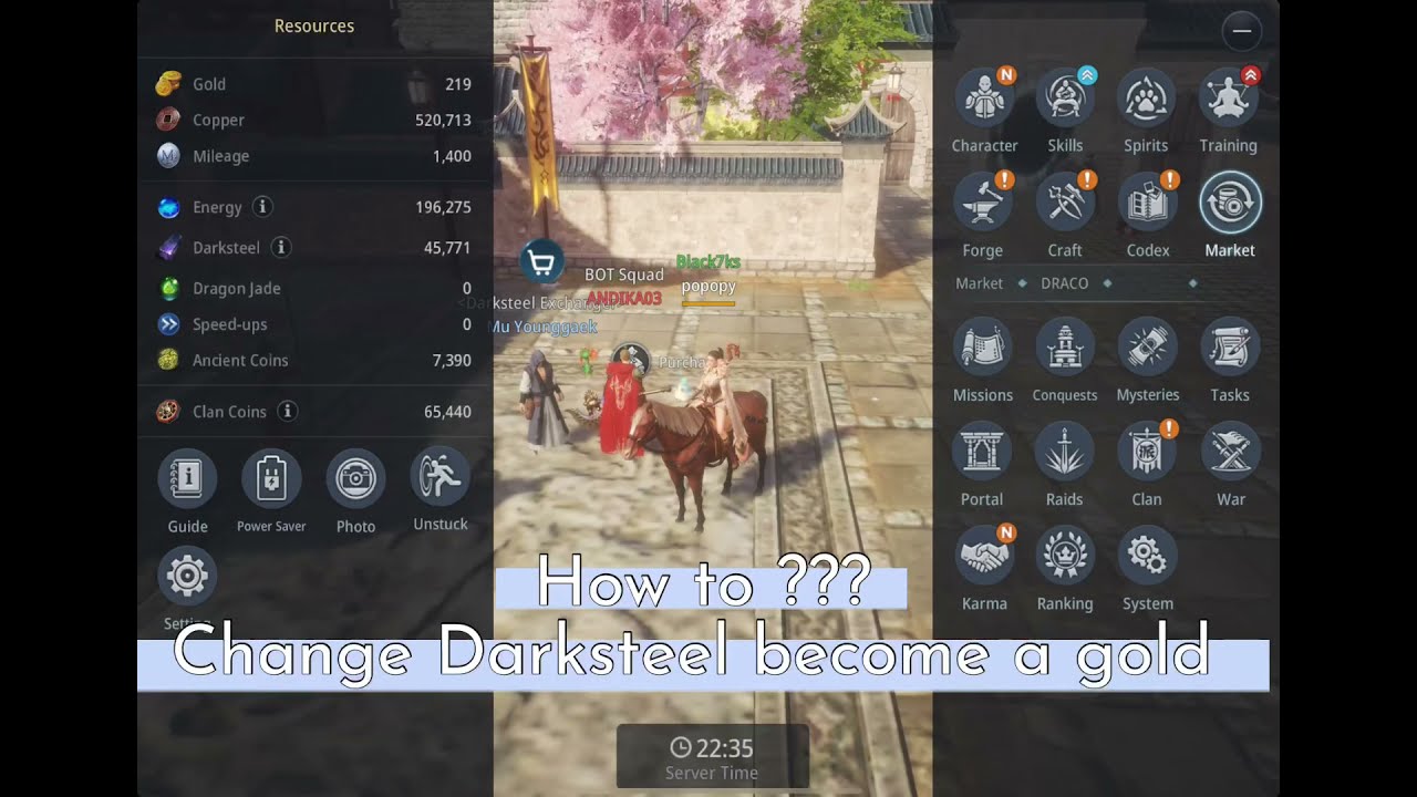 Mir4 GAME : How to ??? Change Darksteel become a GOLD !!