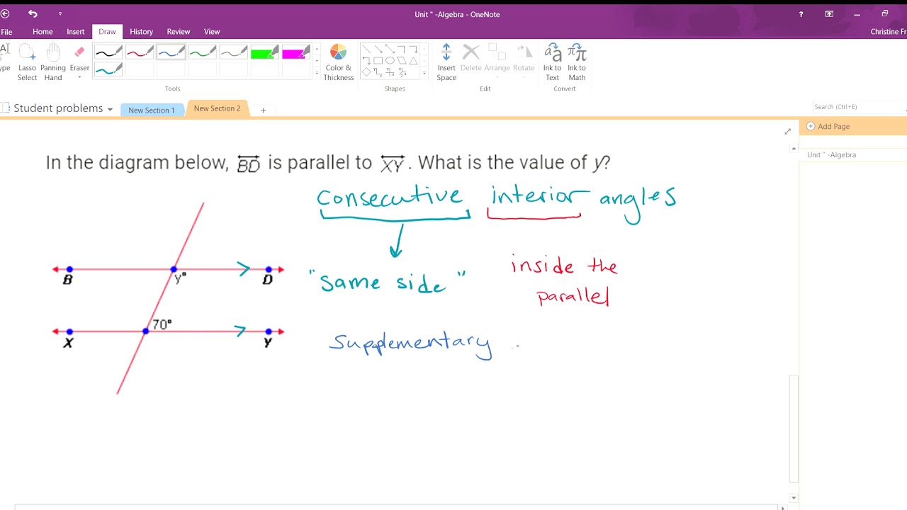 Consecutive interior angles