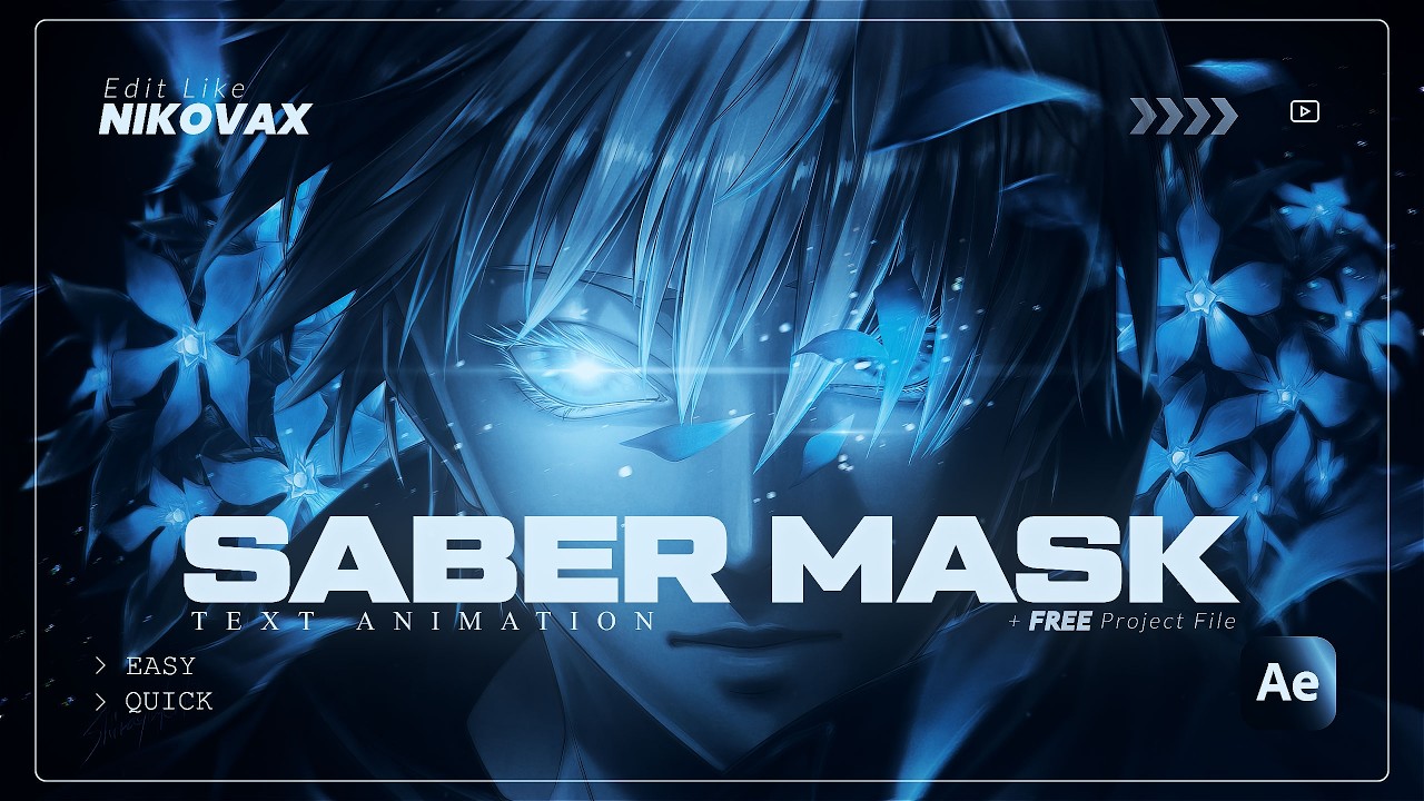 Nikovax Style Saber Mask Text Animation Tutorial | Free PF