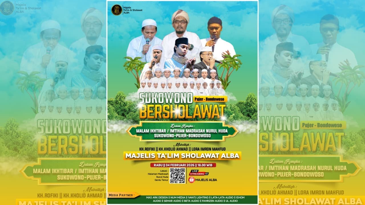 🔴 SUKOWONO BERSHOLAWAT  II  BERSAMA MAJELIS ALBA  II PUJER BONDOWOSO  II  04/02/2026